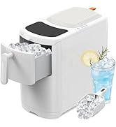 Electactic Easy Clean Countertop Ice Makers, 18Lbs/Day Compact Size, Bullet Ice Maker with Pull-O...