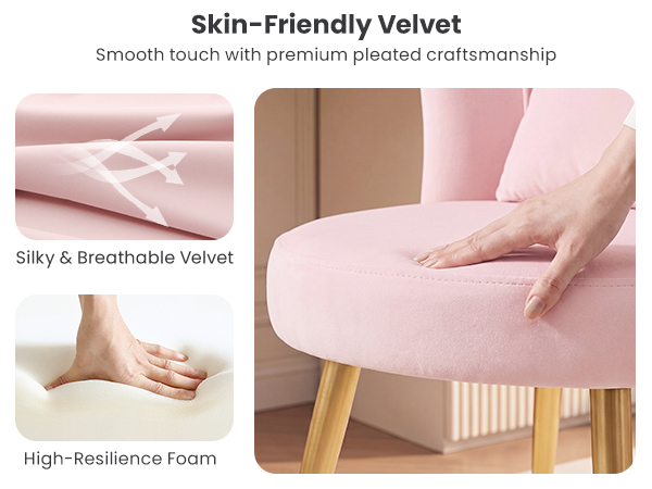 vanity chair with back