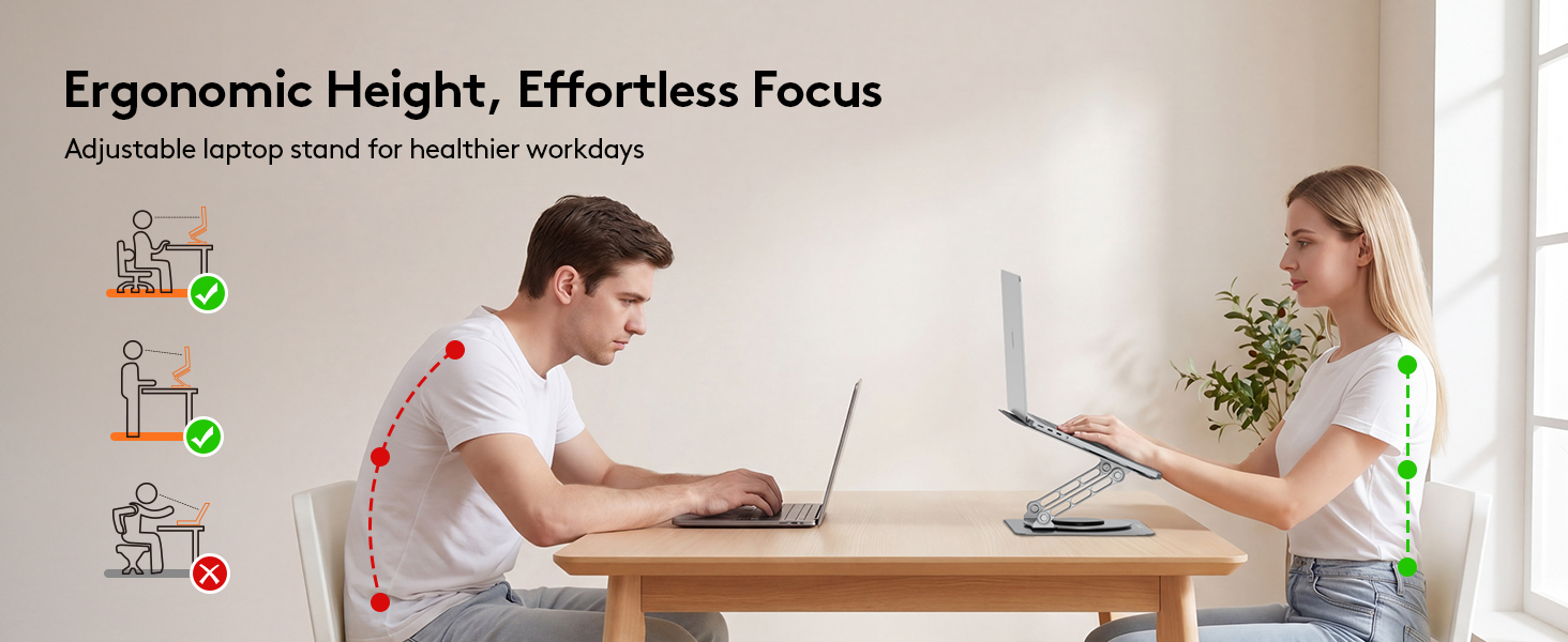 Ergonomic Laptop Stand for Desk