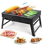 Barbecue Grill, Charcoal Grill Folding Portable Lightweight Barbecue Grill Tools for Outdoor Gril...
