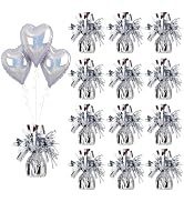 Moretreat Balloon weights, 12 pieces, aluminum foil, suitable for birthday parties, gatherings, w...