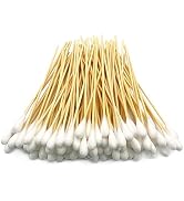 6 inch Long Large Cotton swabs for Pet Care,Gun clean,Natural cotton with Bamboo stick 100pcs