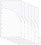 Mogoostry A6 Binder Pocket Cash Envelope 6-Tab Clear Plastic Binder Dividers with 2 Pockets for 6...