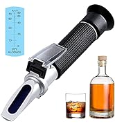 Optics Alcohol Refractometer Automatic Temperature Compensation Alcohol Meter 0~80% v/v Spirit Al...