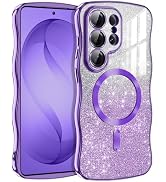 Meshine for Galaxy S26 Ultra Case,[Compatible with MagSafe][Built-in Camera Lens] Magnetic Curly ...