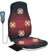 Giantex Back Massager Chair Pad - Memory Foam Massage Seat Cushion with Heat, 3 Speeds, 5 Vibrati...