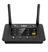 Black wireless router with two antennas, multiple indicator lights, and labeled buttons on the front