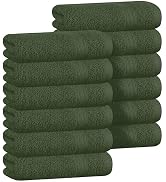 BOUTIQUO Ultra Soft Cotton Washcloths, Contains 12 Piece Face Cloths 12x12 inch, Ideal for Everyd...