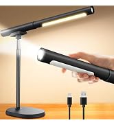 YULINKCO Rechargeable Desk Lamp, Adjustable Magnetic Table Lamp with Removable Cylindrical Light ...