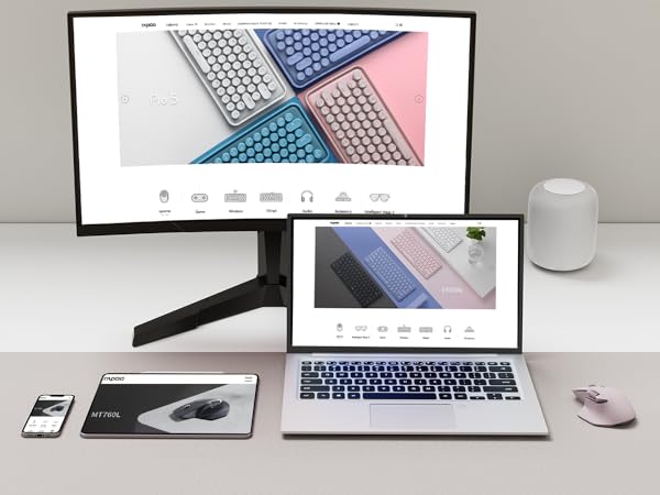 2.4GHz + Bluetooth 5.0/3.0 tri-mode connectivity