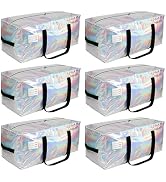 VTSVTS 6 Pack Extra Heavy Duty Large Moving Bags with Comfortable Handle &amp; Strong Zipper,Storage ...
