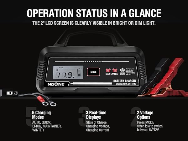 5A/10A Smart Battery Charger and Maintainer