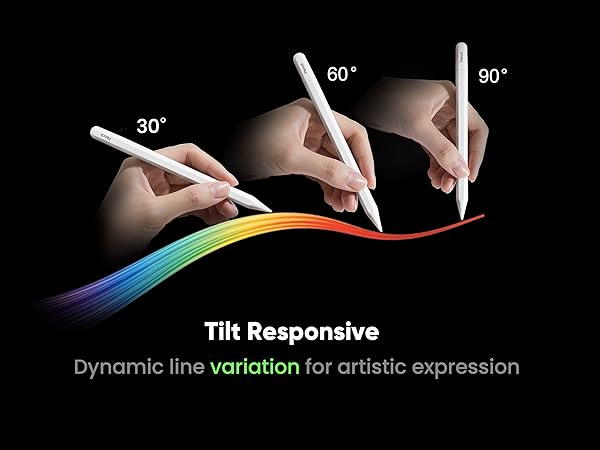 TILT RESPONSIVE: Dynamic line variation for artistic expression.