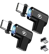 USB C Magnetic Adapter 240W, 90 Degree Right Angle Adapter, 24 Pins 40Gbps 8K 60Hz USB-C Compatib...
