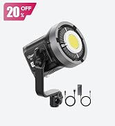 ULANZI V-Mount LED Video Light COB Continuous Output Lighting, 120W Bi Color 2700K-6500K COB Bowe...