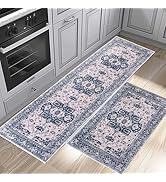 Mightree Non Slip Ultra Soft Kitchen Rugs Washable Kitchen Rug and Mats, Boho Floor Carpet Standi...