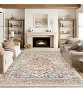 Rugland 8x10 Area Rugs - Stain Resistant Washable Rug, Anti Slip Backing Rugs for Living Room, Vi...