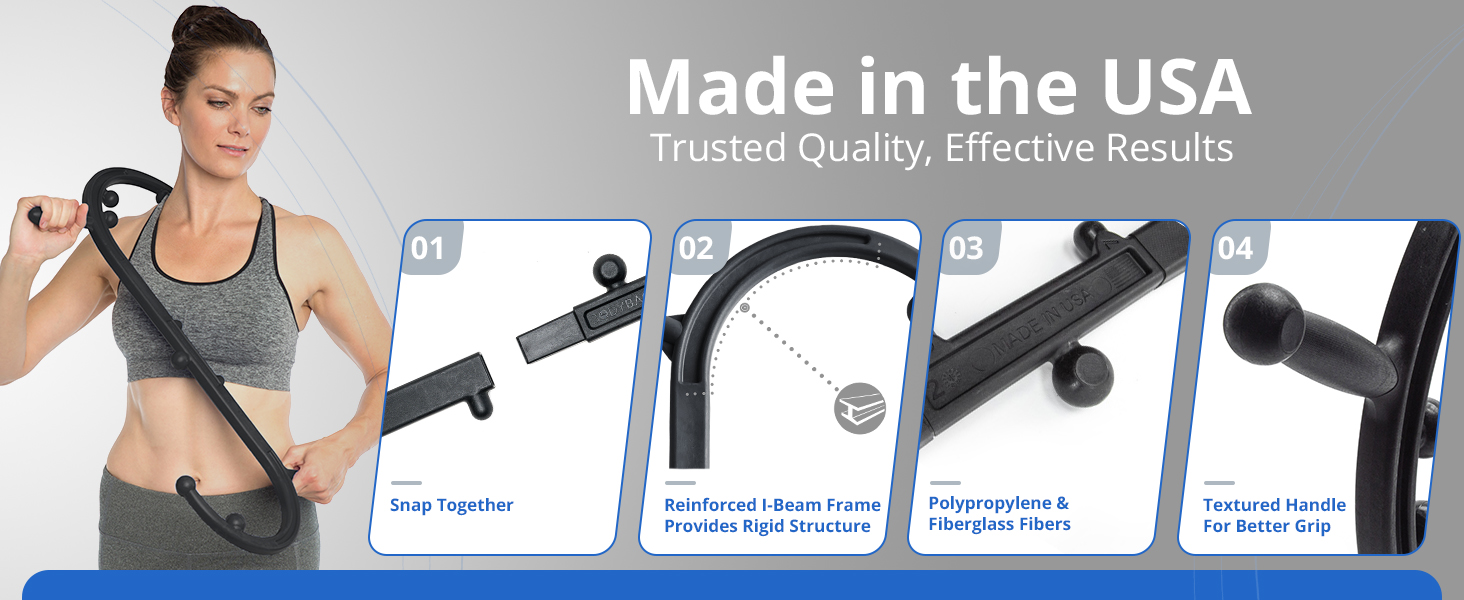 neck back massage, stick massager, shoulder hook massage, neck trigger point release tool