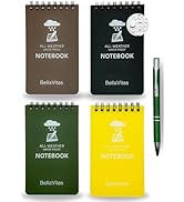 BellaVitas Waterproof Notebook Pocket Notebook Small Spiral Notebooks Pocket Notepad Small Notepa...