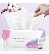 Disposable Face Towel 100 Count, Soft Cotton Face Clean Towels, Dry Wipes Facial Cloths Towelette...
