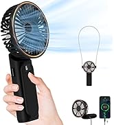 TUNISE Portable Handheld Fan, Portable Fan Rechargeable, 4000mAh, 180° Adjustable, 6 Speed Wind, ...