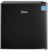 Midea MERM17B0ABB 1.7 Cu Ft Mini Fridge, Compact Refrigerator with Adjustable Thermostat, Reversi...