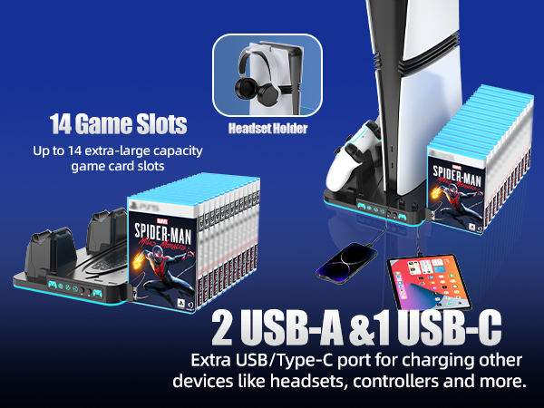 Fits PS5 Original/ Slim/ Pro