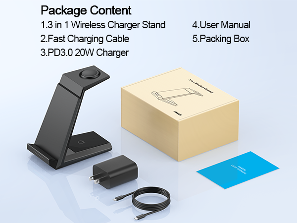 3 in 1 wireless charger stand