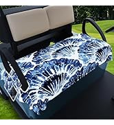 AQQA Golf Cart Seat Covers, Tropical Palm Leaf-Boho-Marble Microfiber Golf Cart Seat Blanket, Gol...