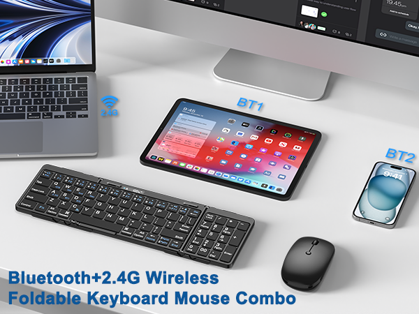Bluetooth 2.4G wireless keyboard and mouse