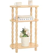 MaxSmeo Narrow End Table, Small Narrow Side Table for Small Space, 3-Tier Skinny End Table Nights...