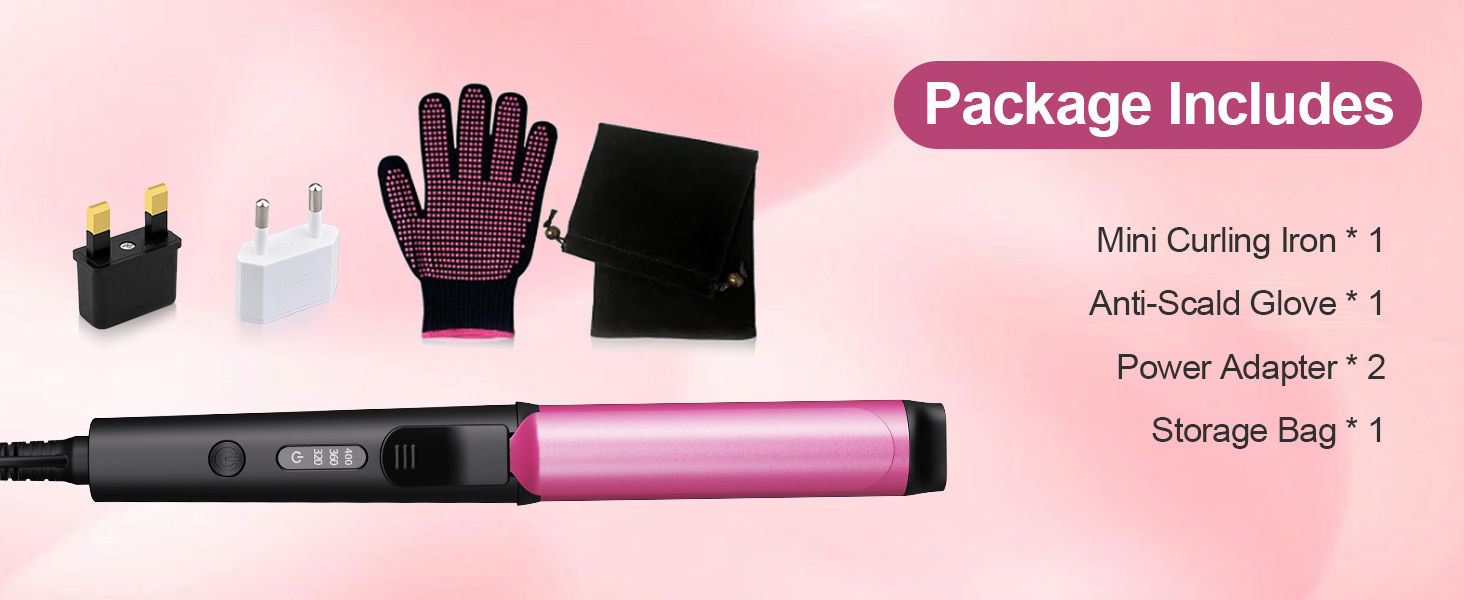  small curling iron package includes