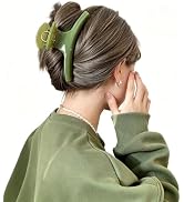 jumbo olive green hair clips for thick hair