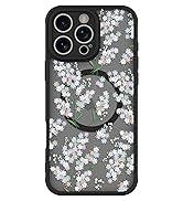 BITOBE Floral Case for iPhone 16 Pro Max [Compatible with MagSafe] Cute Flower Pattern Case for W...