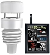 ECOWITT WN1981 Wi-Fi Weather Station Indoor and Outdoor, Includes WN1980 LCD Display Console and ...