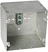 Hubbell-Raco 260 Square Data Electrical Box, 3-1/4" Deep, 4-11/16" Large (Pack of 10), 3.25 Gray
