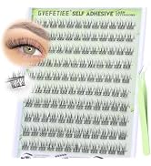 Self Adhesive Eyelashes Clusters No Glue Needed Lash Clusters Natural Look Pre-Glue Individual La...