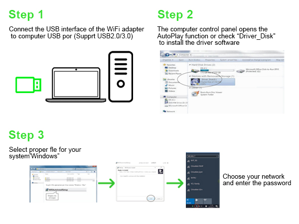 USB WiFi Adapter for Desktop PC