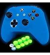 HLRAO Blue Silicone Cover Skin for Xbox One S/X Controller Glow in The Dark Anti-Slip Soft Rubber...