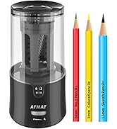 AFMAT Electric Pencil Sharpener, Pencil Sharpener for Colored Pencils, Auto Stop, Super Sharp & F...