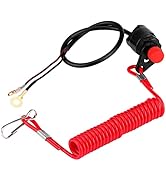 Klanata Boat Kill Switch Lanyard, Motorcycle Outboard Lawn Mowers Emergency Engine Kill Stop Swit...