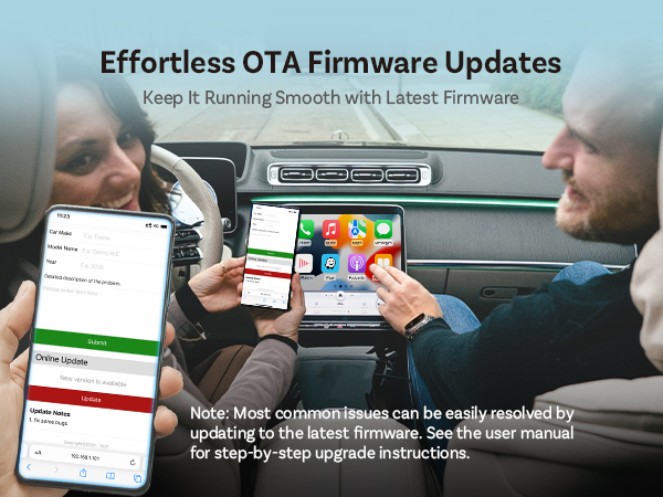 2026 Upgrade Ottocast Mini Cube, 2-in-1 Wireless CarPlay &amp; Android Auto Adapter