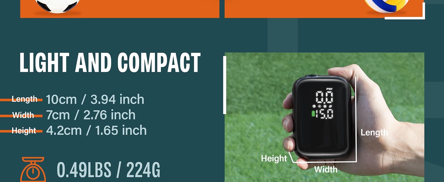 AP1-M Electric Ball Air Pump for Basketball Soccer Football Volleyball Rugby Sports Equipment