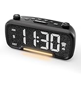 Digital Alarm Clock Radio with Bluetooth V5.0 Speaker, FM Clock Radio with Night Light,Type C&amp;USB...