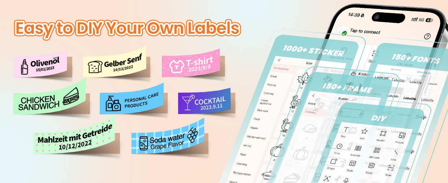 mini label printer, labelmaker machine, label machine waterproof, label maker, portable label maker