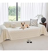 Yajue Plush Pet Couch Covers for Sofa, Boho Couch Cover for Dogs, Pet Friendly Sofa Cover- Non-Sh...