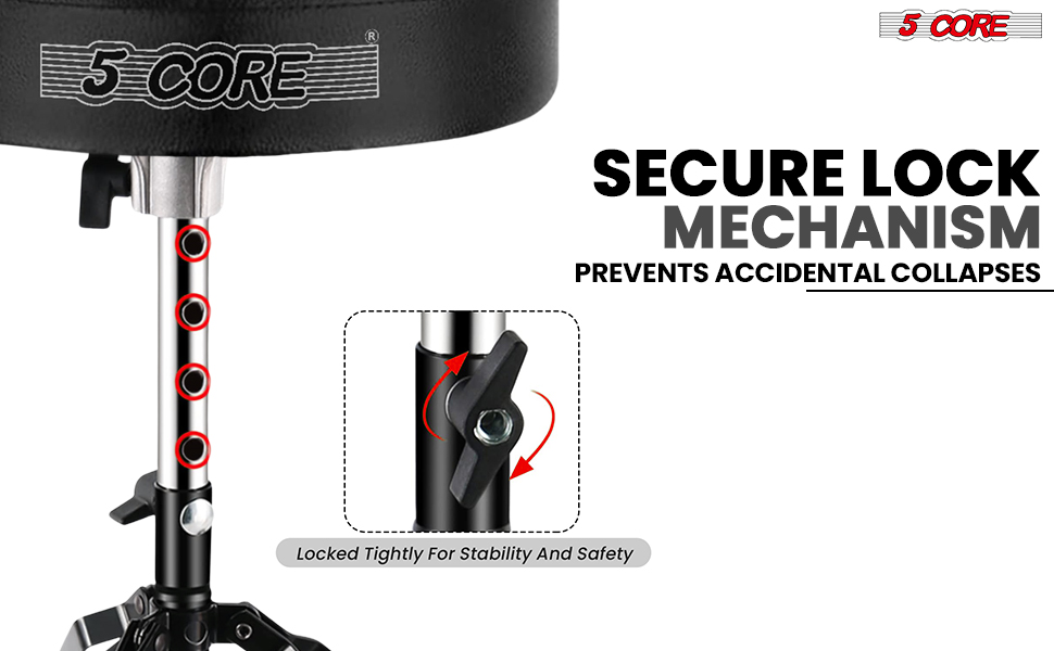 Drum Throne Padded Guitar Stool Music Chair for Adults and Kids