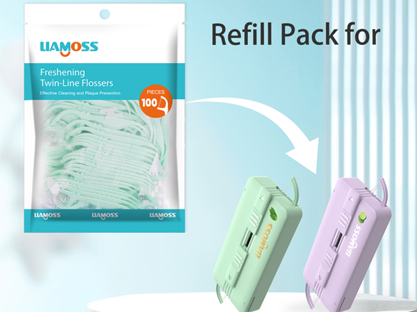 double line dental floss picks