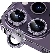 Xfilm Camera Lens Protector for iPhone 14 Pro/iPhone 14 Pro Max, Bling Glitter 9H Hardness Drop-P...