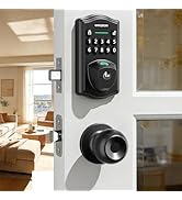 VANZBON Keyless Entry Door Lock with 2 Knobs, Electronic Keypad Deadbolt, Fingerprint Door Lock S...